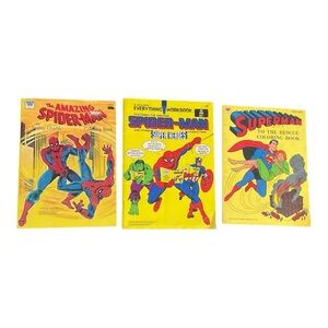 Spider-Man & Superman 1970s-80s Coloring Books